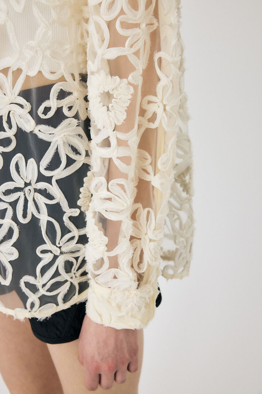 MOUSSY「RIBBON TULLE シャツ」|シャツ・ブラウス|