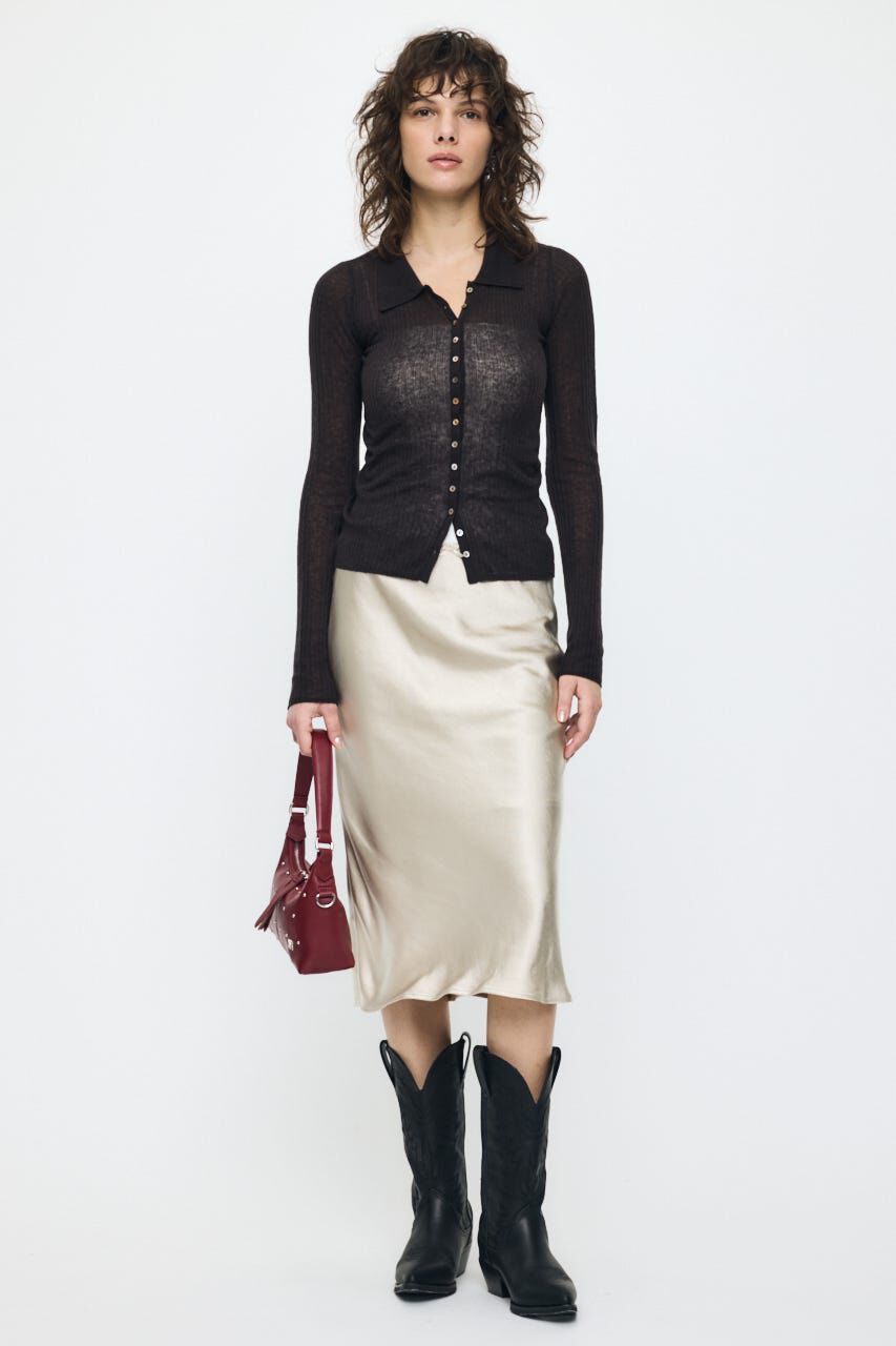 MOUSSY「SATIN MIDI スカート」|スカート|