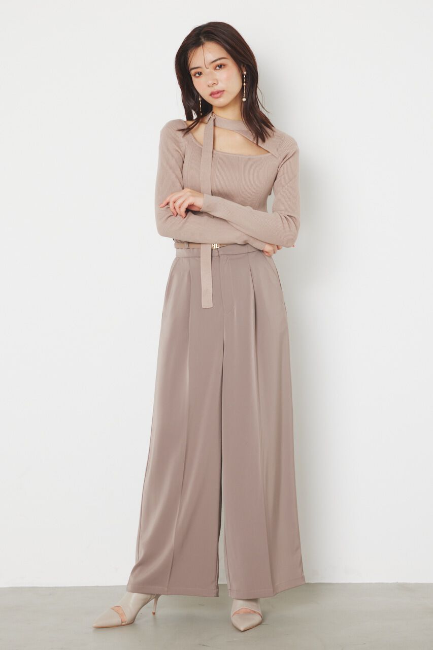 rienda「チョーカーデザインKnit TOP」|ニット・セーター|