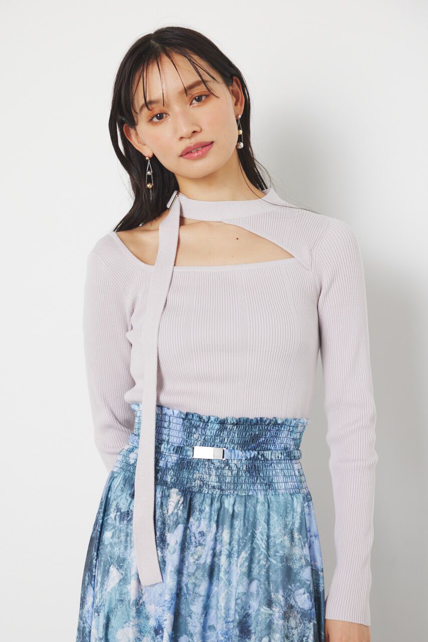 rienda「チョーカーデザインKnit TOP」|ニット・セーター|
