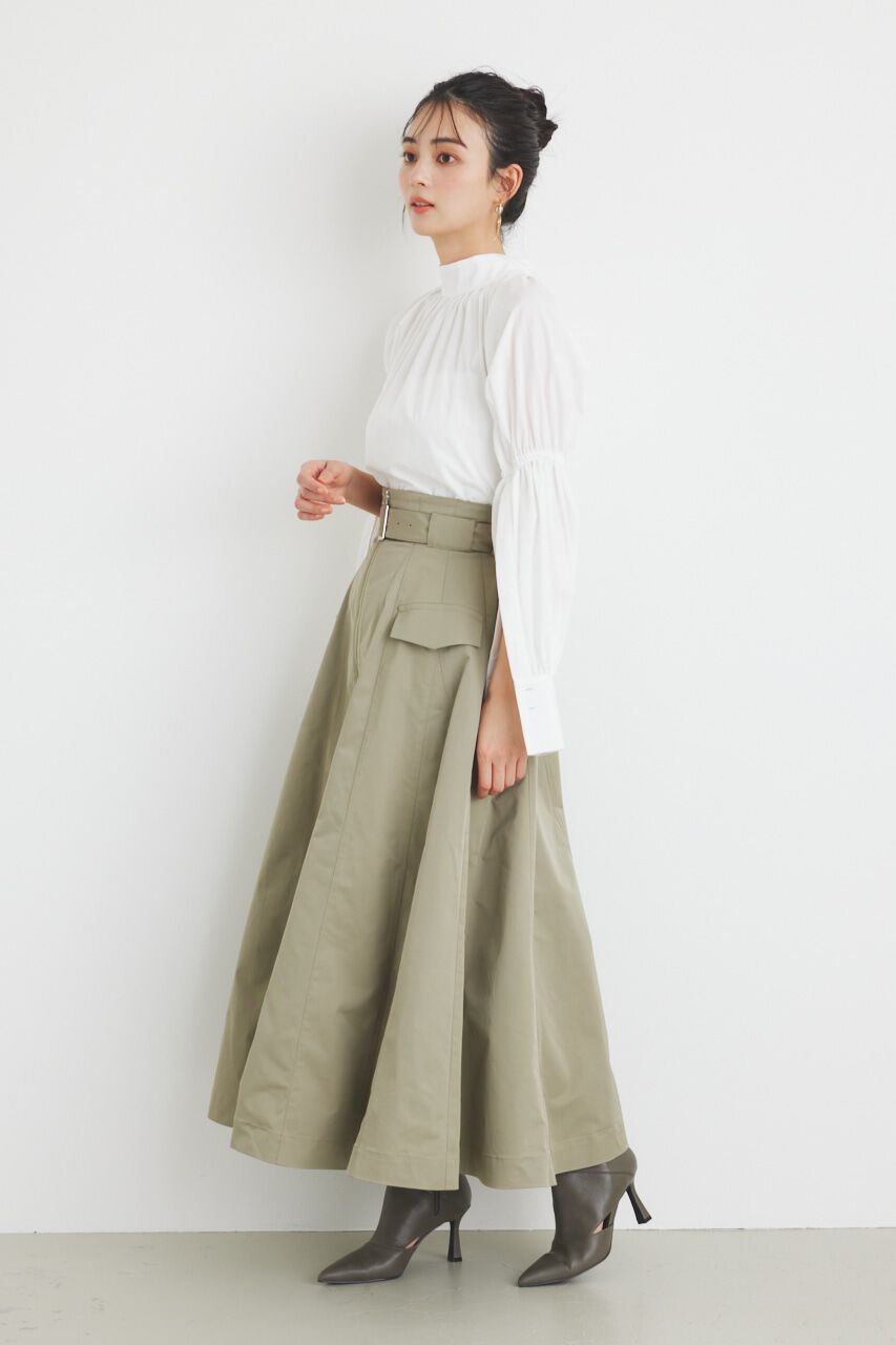 rienda「ハイウエストトレンチフレアSK」|スカート|