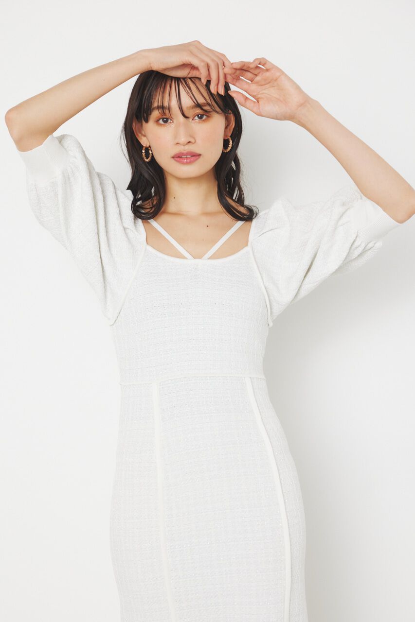 rienda「マーメイドツイードKnit OP」|ワンピース|