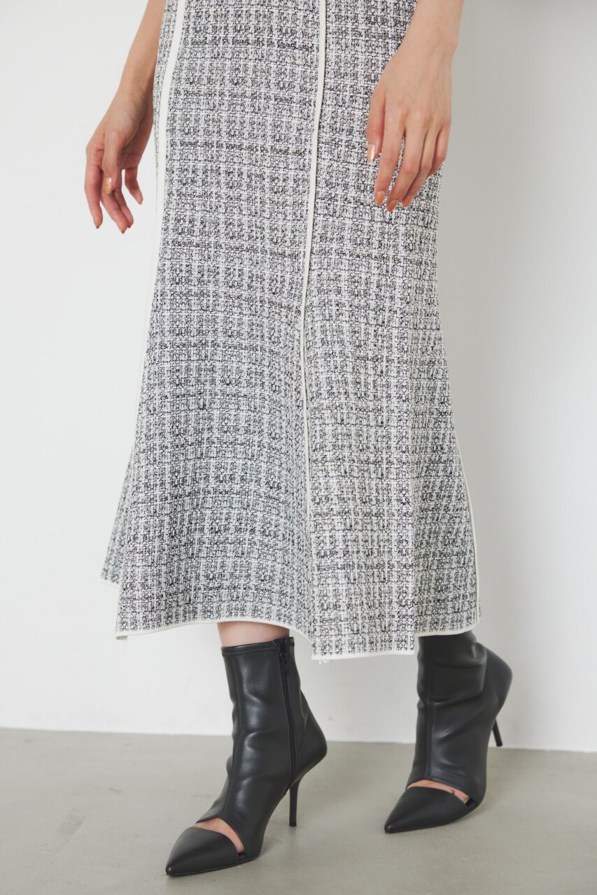 rienda「マーメイドツイードKnit OP」|ワンピース|