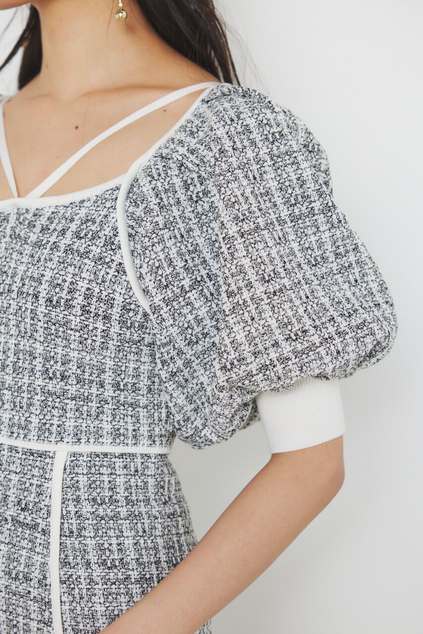 rienda「マーメイドツイードKnit OP」|ワンピース|