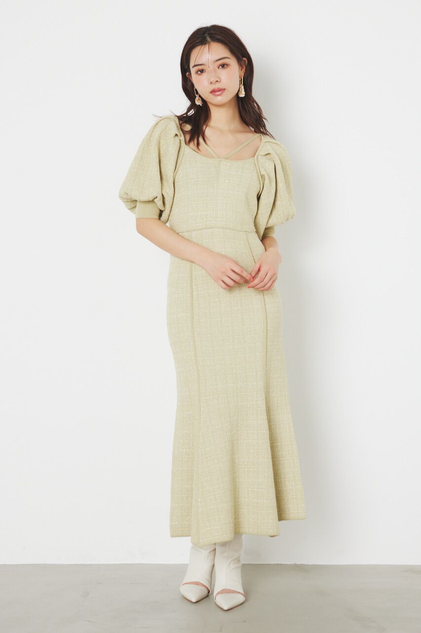 rienda「マーメイドツイードKnit OP」|ワンピース|LIME