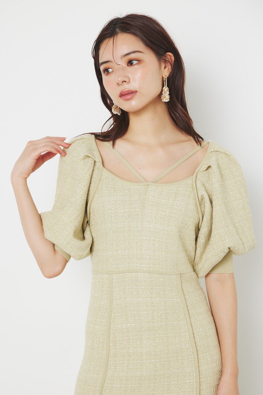 rienda「マーメイドツイードKnit OP」|ワンピース|