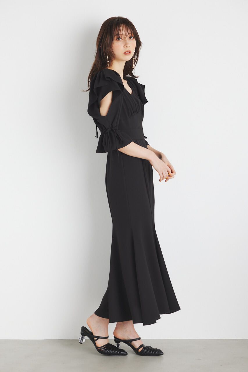 rienda「ショルダーダブルフリルマーメイドOP」|ワンピース|