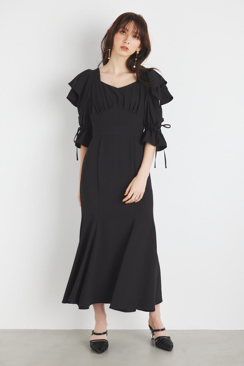 rienda「ショルダーダブルフリルマーメイドOP」|ワンピース|