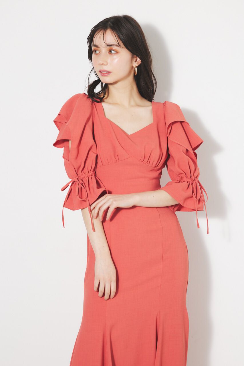 rienda「ショルダーダブルフリルマーメイドOP」|ワンピース|