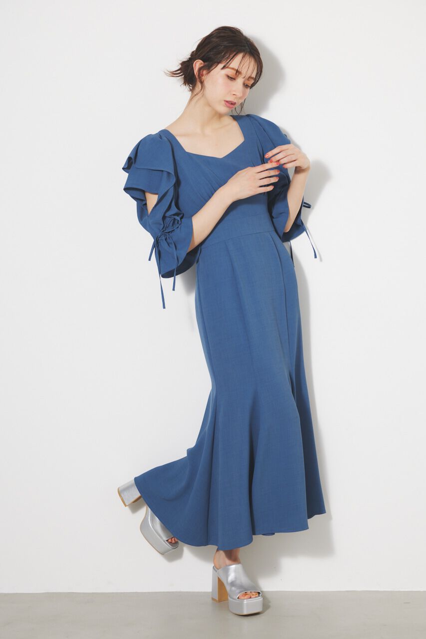 rienda「ショルダーダブルフリルマーメイドOP」|ワンピース|