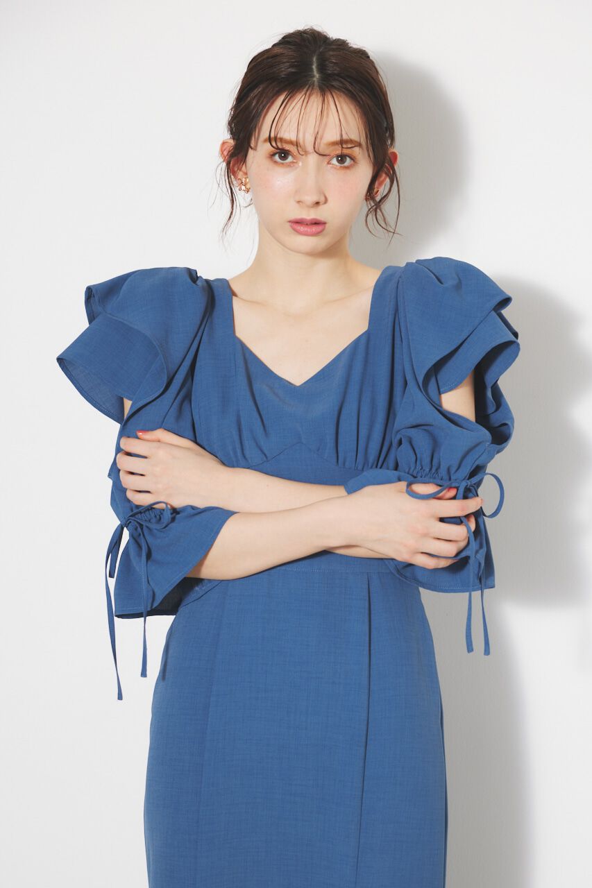 rienda「ショルダーダブルフリルマーメイドOP」|ワンピース|