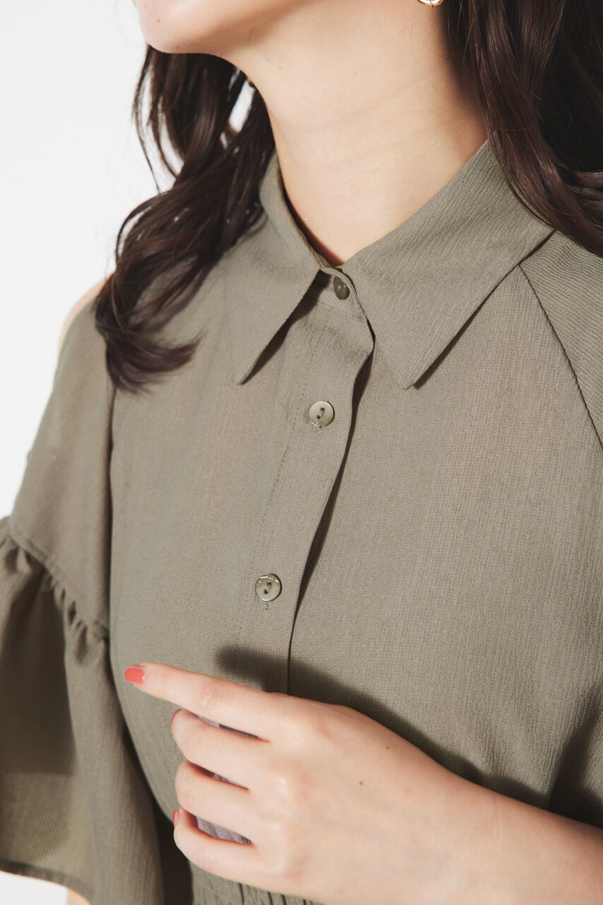 rienda「フリルSLVフレアOP」|ワンピース|