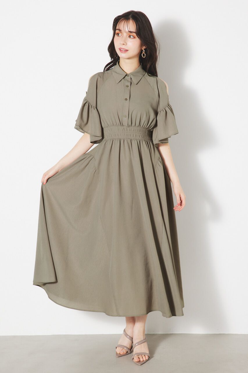 rienda「フリルSLVフレアOP」|ワンピース|