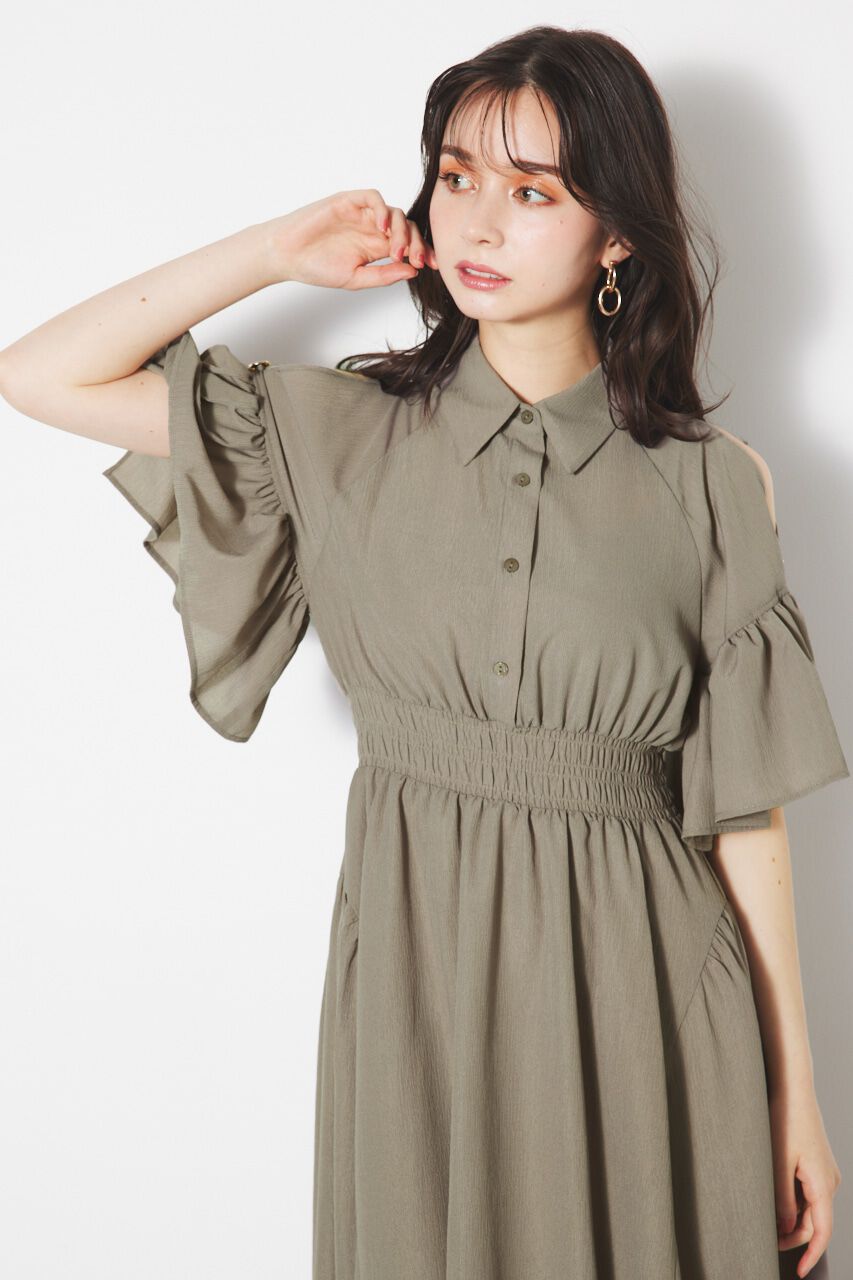 rienda「フリルSLVフレアOP」|ワンピース|