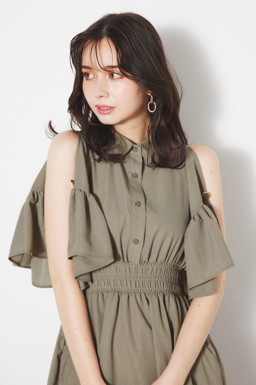 rienda「フリルSLVフレアOP」|ワンピース|