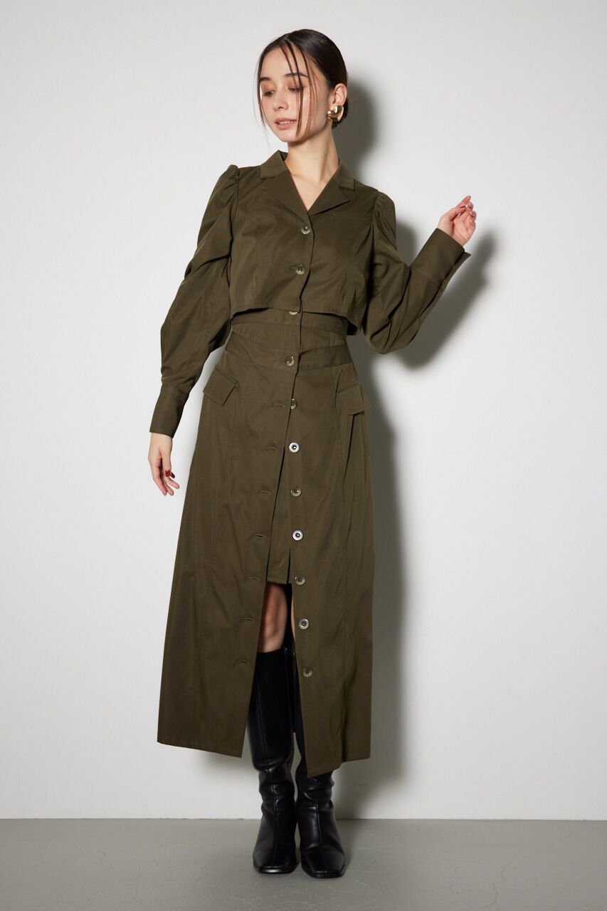 rienda「ラップパターンロングタイトワンピース」|ワンピース|