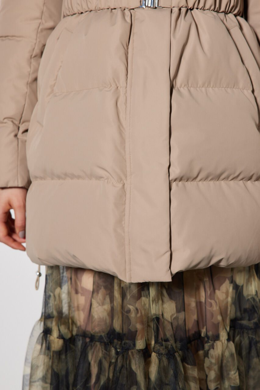 rienda「シャーリングゴムベルト付きシェイプダウンコート」|その他|