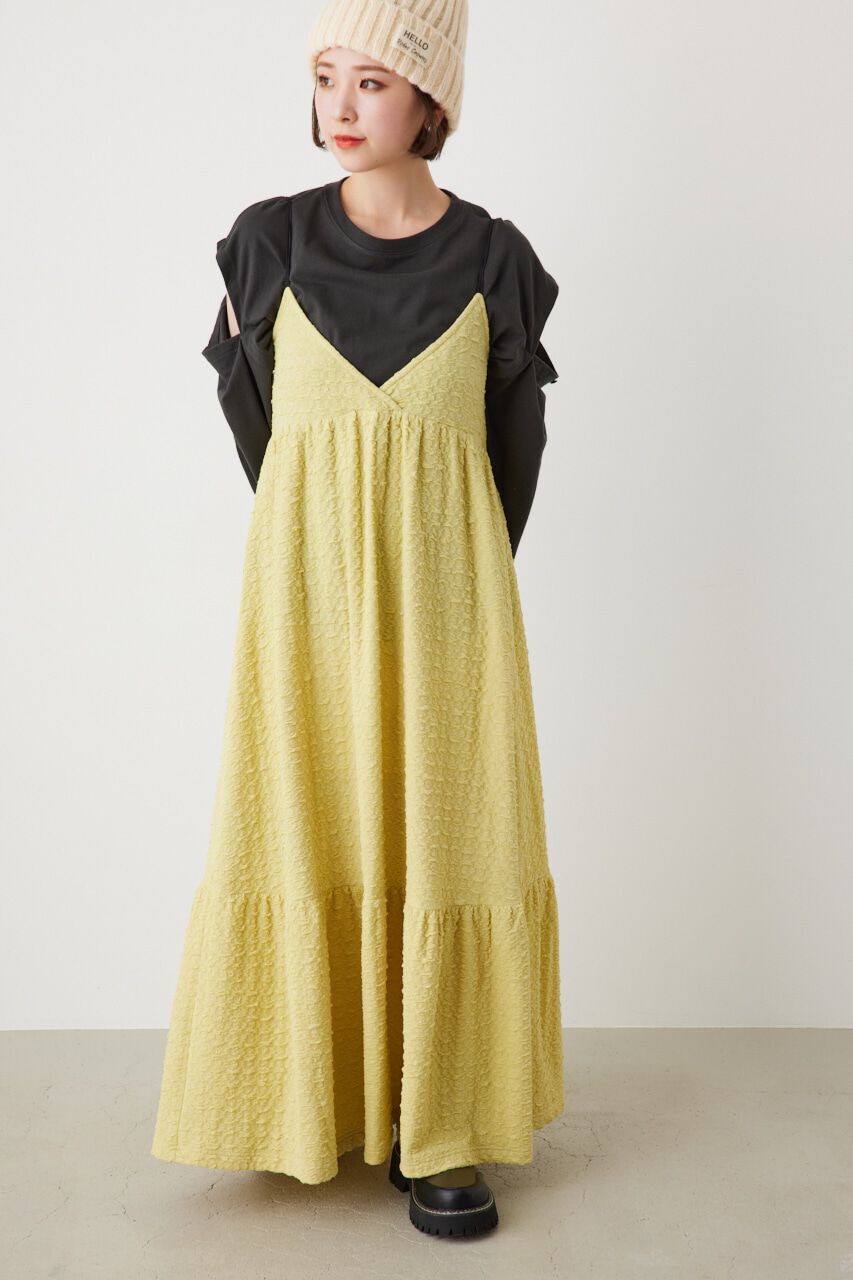 RODEO CROWNS「膨れジャガードキャミワンピース」|ワンピース|L/YEL1
