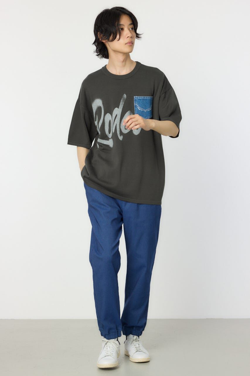 RODEO CROWNS「メンズスプレーロゴニットトップス」|ニット・セーター|