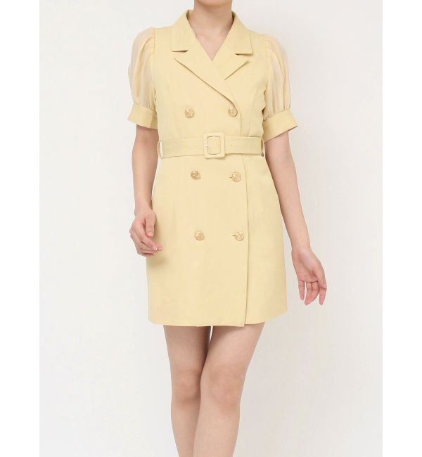 RESEXXY「スリーブシアーデザインミニワンピース」|ワンピース|