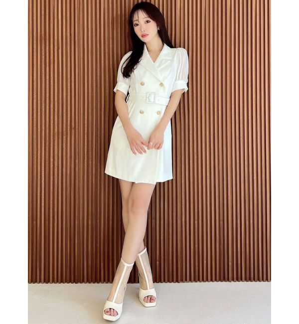 RESEXXY「スリーブシアーデザインミニワンピース」|ワンピース|