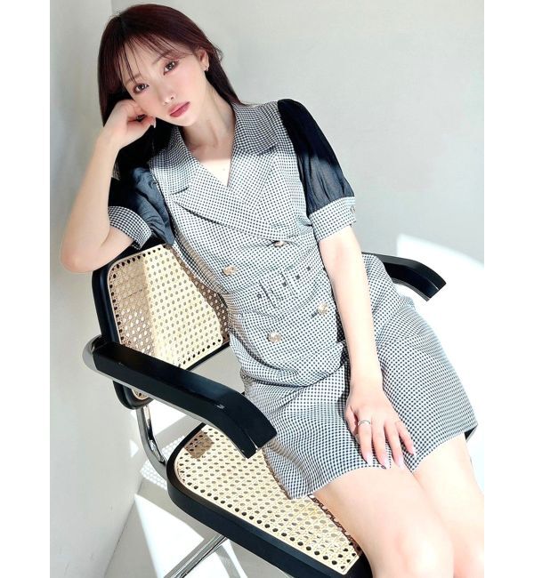 RESEXXY「スリーブシアーデザインミニワンピース」|ワンピース|