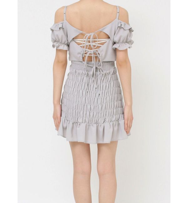 RESEXXY「シャーリングミニワンピース」|ワンピース|
