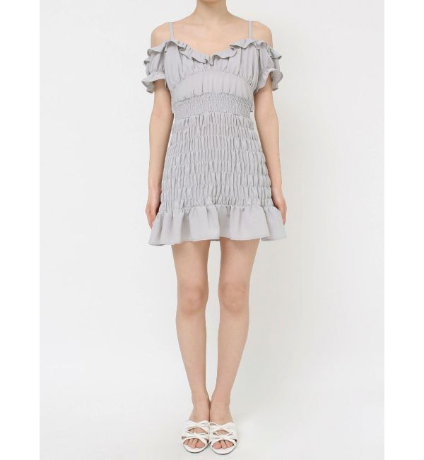 RESEXXY「シャーリングミニワンピース」|ワンピース|