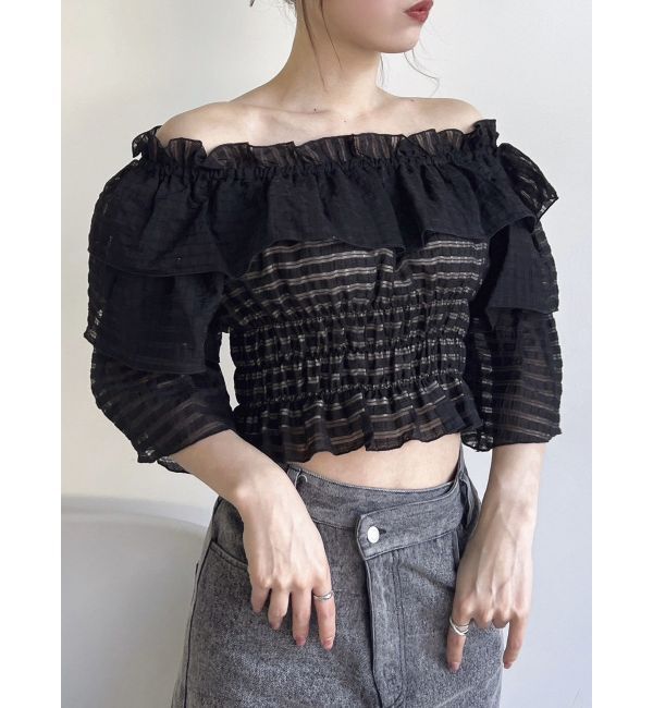 dazzlin「ティアードスリーブオフショルブラウス」|シャツ・ブラウス|
