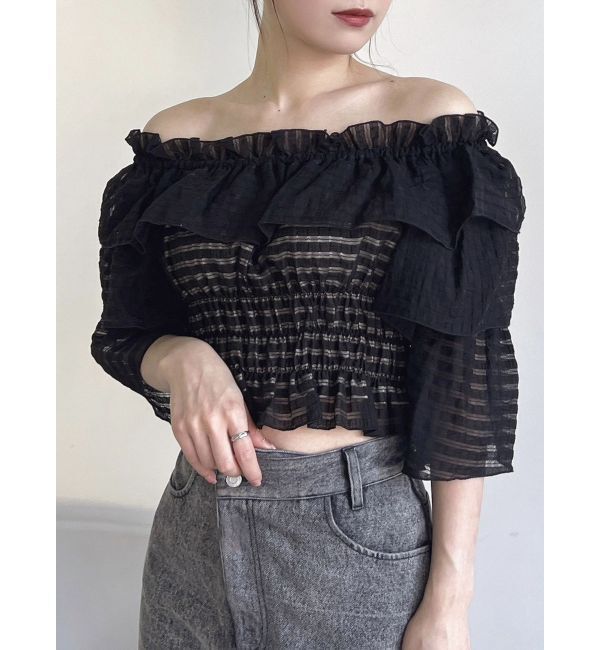 dazzlin「ティアードスリーブオフショルブラウス」|シャツ・ブラウス|