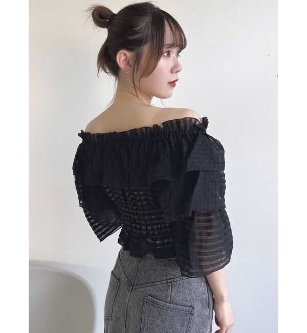 dazzlin「ティアードスリーブオフショルブラウス」|シャツ・ブラウス|