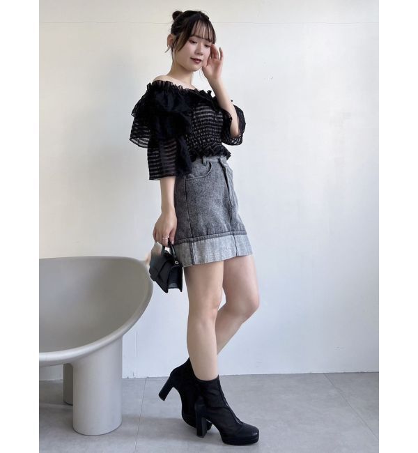 dazzlin「ティアードスリーブオフショルブラウス」|シャツ・ブラウス|