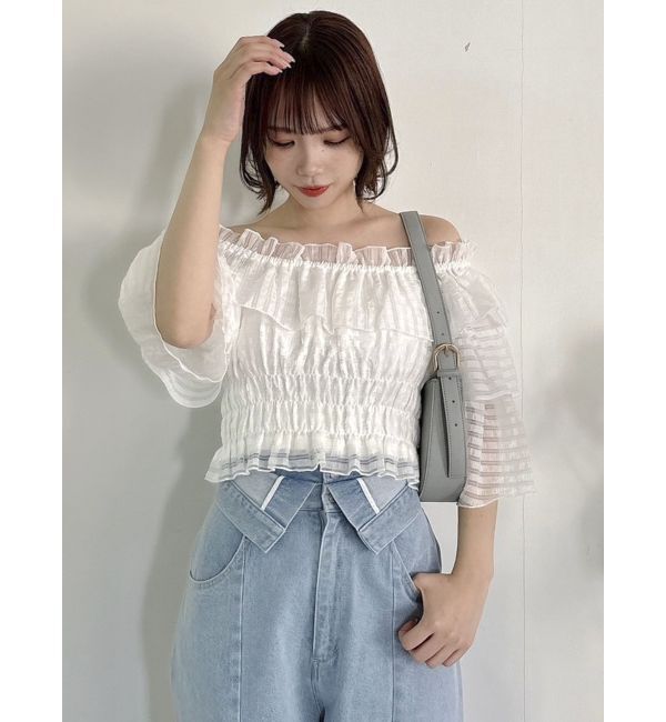 dazzlin「ティアードスリーブオフショルブラウス」|シャツ・ブラウス|