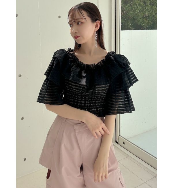 dazzlin「ティアードスリーブオフショルブラウス」|シャツ・ブラウス|