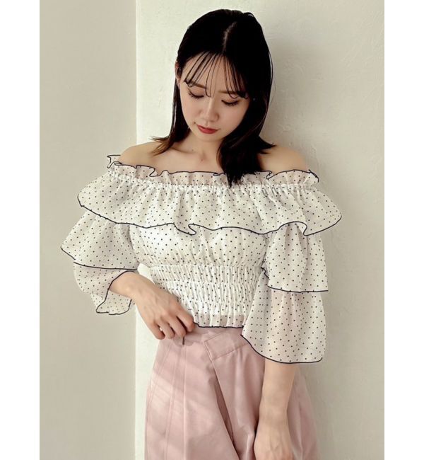 dazzlin「ティアードスリーブオフショルブラウス」|シャツ・ブラウス|