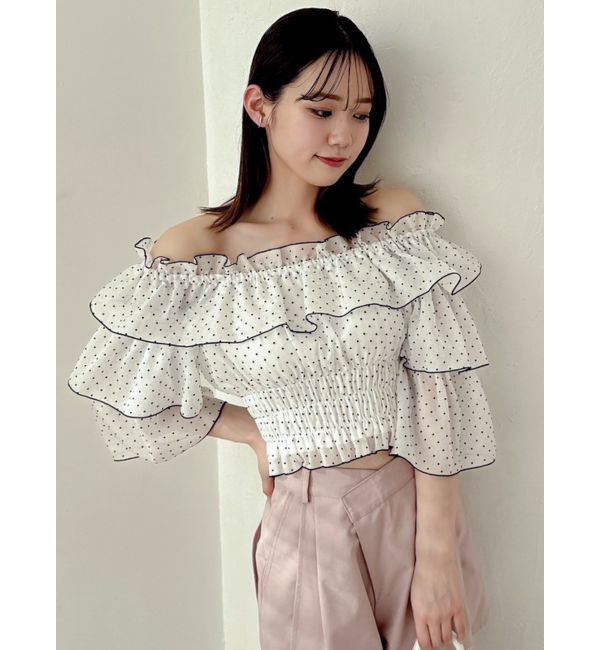 dazzlin「ティアードスリーブオフショルブラウス」|シャツ・ブラウス|