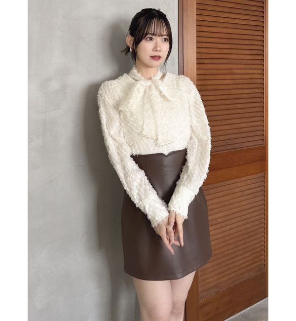 dazzlin「【SETUP】マテリアルコンパクトミニスカート※セットアップ対応」|スカート|