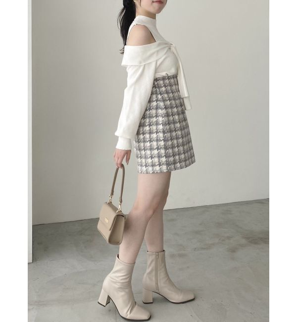 dazzlin「【SETUP】マテリアルコンパクトミニスカート※セットアップ対応」|スカート|