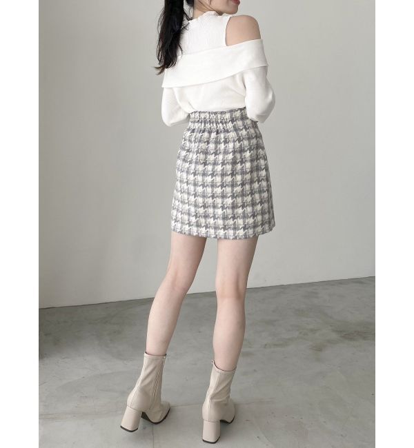 dazzlin「【SETUP】マテリアルコンパクトミニスカート※セットアップ対応」|スカート|