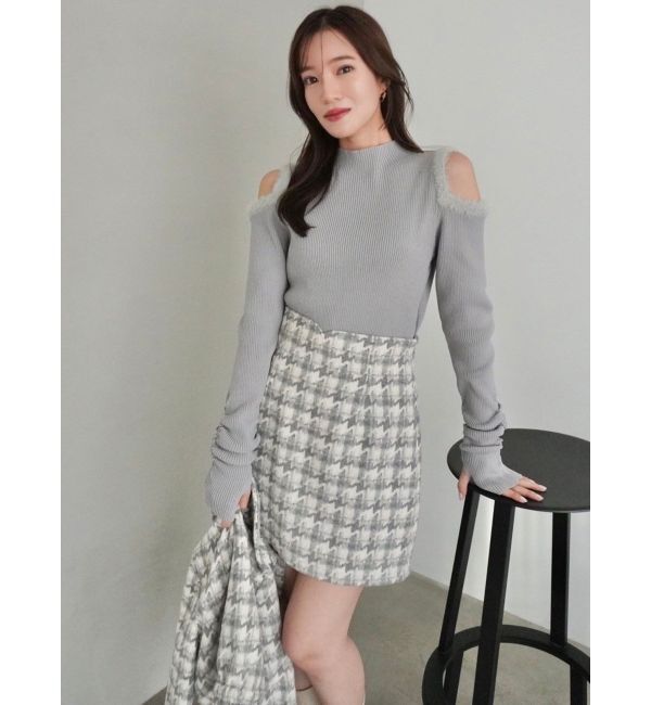 dazzlin「【SETUP】マテリアルコンパクトミニスカート※セットアップ対応」|スカート|ミックス