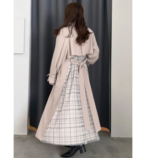 MERCURYDUO「バックチュールトレンチコート」|トレンチコート|