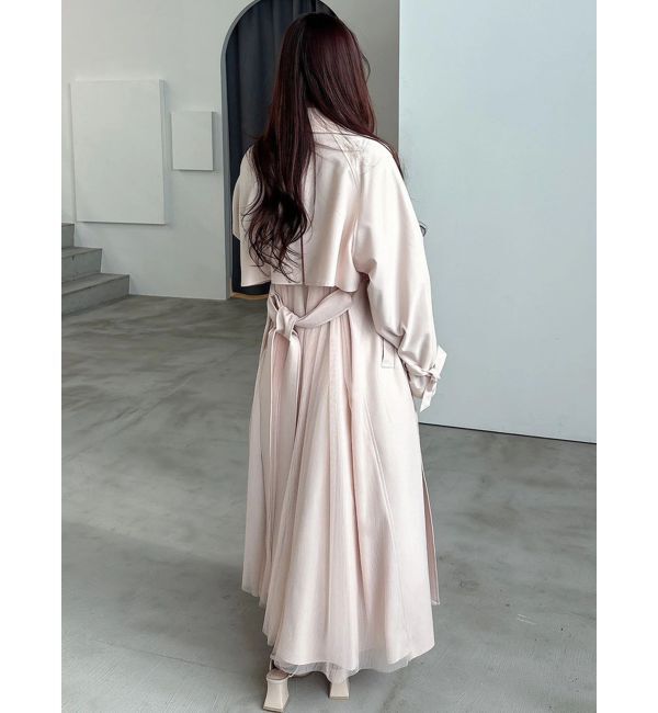 MERCURYDUO「バックチュールトレンチコート」|トレンチコート|