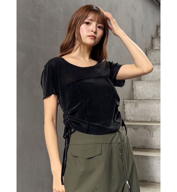 MURUA「フェードシアーベロアトップス」|Tシャツ・カットソー|