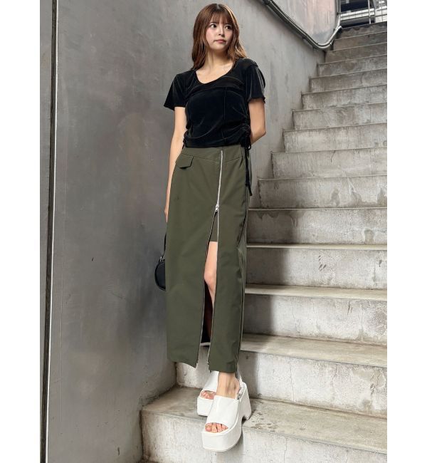 MURUA「フェードシアーベロアトップス」|Tシャツ・カットソー|