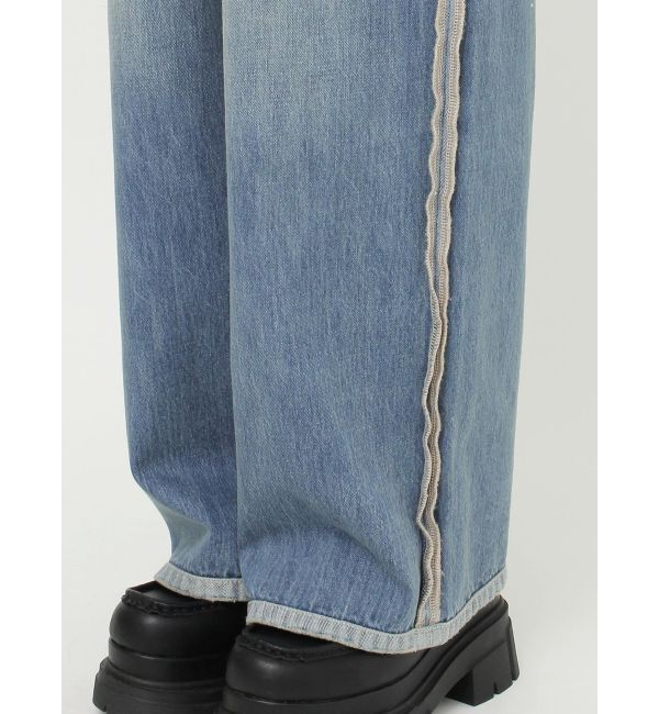 EVRIS「リバースワイドデニムパンツ」|デニム|