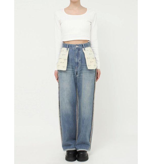 EVRIS「リバースワイドデニムパンツ」|デニム|