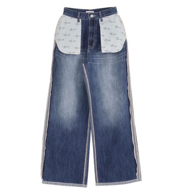 EVRIS「リバースワイドデニムパンツ」|デニム|