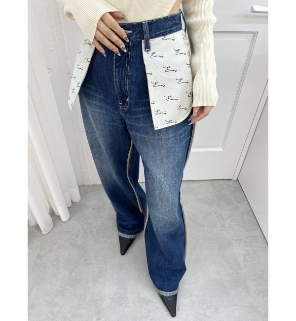 EVRIS「リバースワイドデニムパンツ」|デニム|