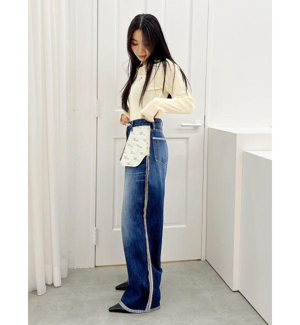 EVRIS「リバースワイドデニムパンツ」|デニム|