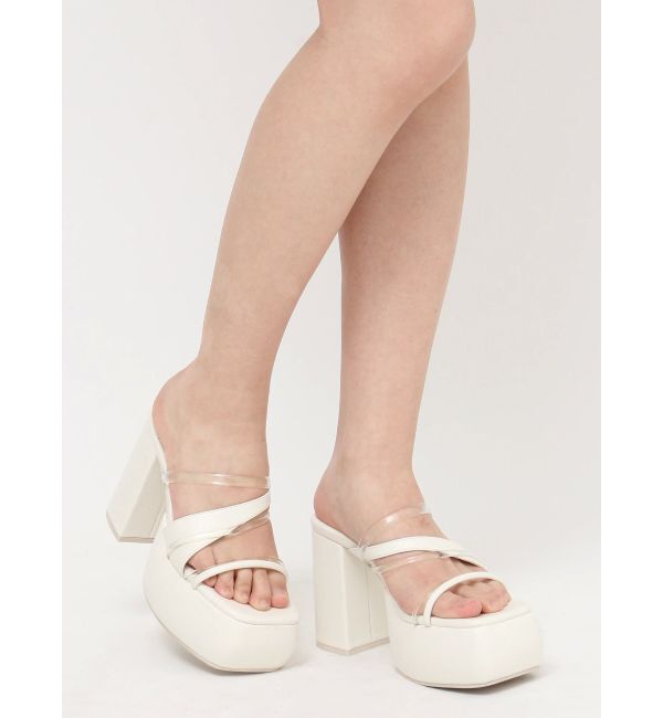 EVRIS「コクーンチャンキーヒールサンダル」|サンダル|